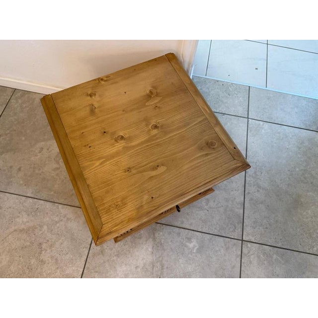 Rustic Nightstand in Wood For Sale - Image 6 of 7