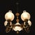 Vintage Empire Victorian French 5-Arm Brass Lion Head Chandelier with Etched Globes and Crystal Glass, 1950s For Sale - Image 14 of 17