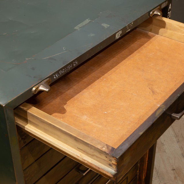 Wood Early 20th C. Flat File Map Cabinet c.1940 For Sale - Image 7 of 12