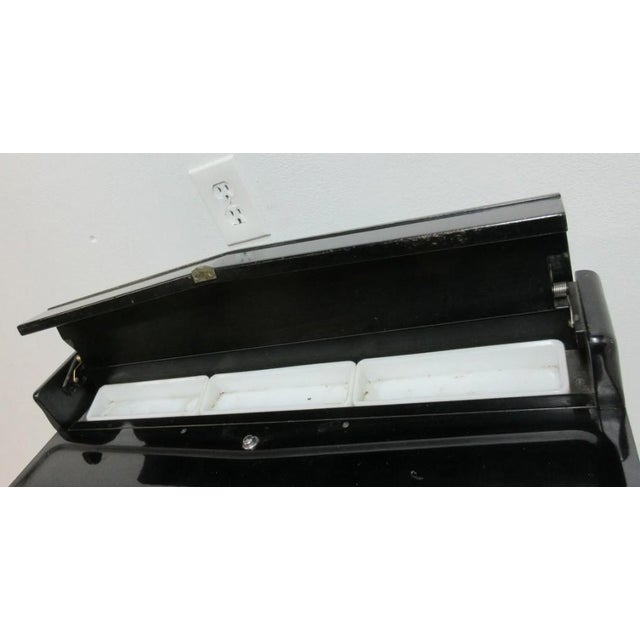 1940s Art Deco Dental Cabinet Industrial Medical Chest Dresser Green Stain For Sale - Image 9 of 11