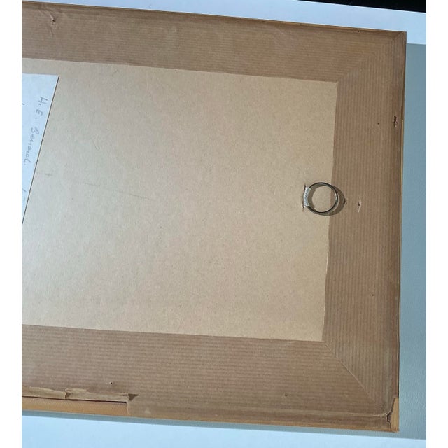 Wood Antique h.e. Bernard “Le Colporteur” 1834 Pencil Drawing, Framed French Figure Study For Sale - Image 7 of 9