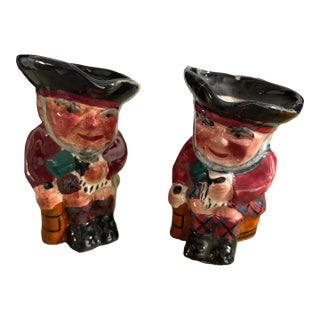 Pair of Vintage English Shorter & Son Porcelain Toby Mugs, Mid-20th Century For Sale