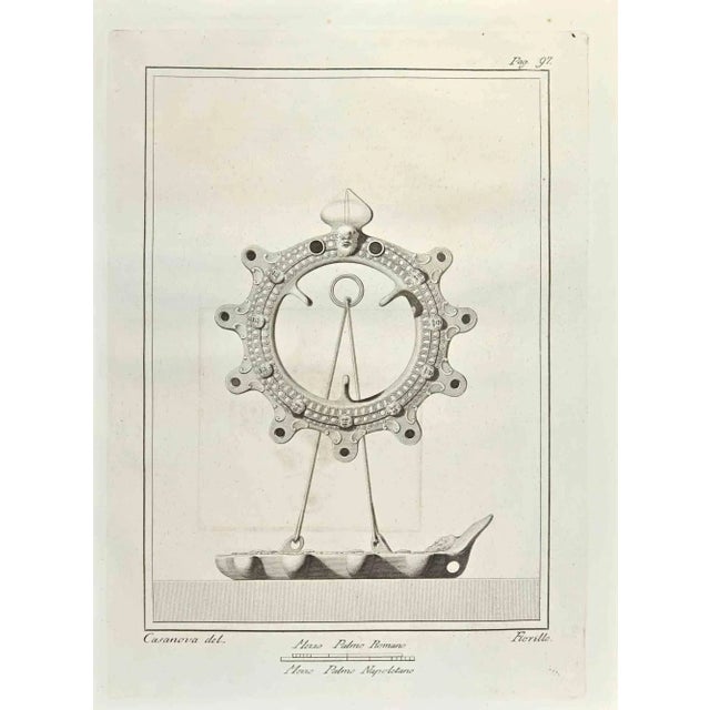 Oil Lamps " Sun and Boat" from "Antiquities of Herculaneum" is an etching on paper realized by Nicola Fiorillo in the 18th...