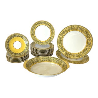 Vintage 'Golden Damask' Fine China Made in Japan- Miscellaneous 21 Piece Set For Sale