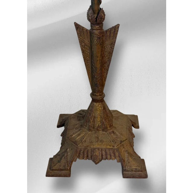 Brass Art Deco Floor Lamp For Sale - Image 8 of 9