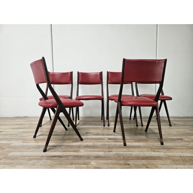 Mid-Century Modern Chairs by Gaetano and Alessandro Besana, 1960, Set of 6 For Sale - Image 3 of 14