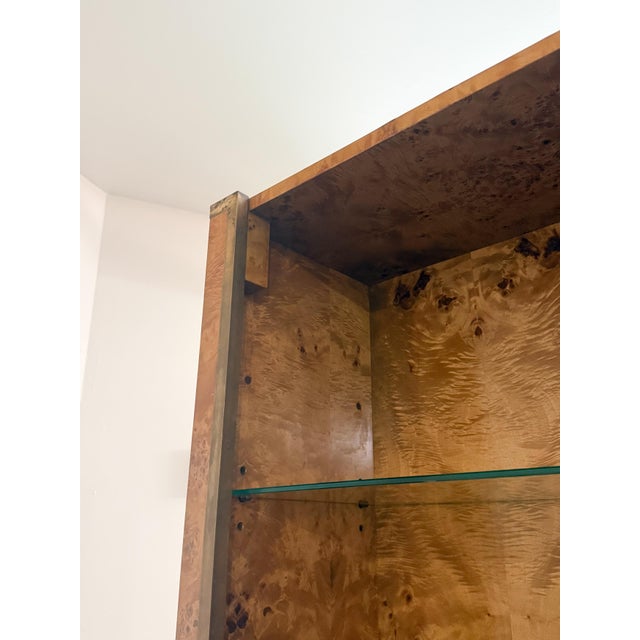 Italian Bookcase or Display Cabinet of Burr Sycamore - Two Available For Sale - Image 14 of 18