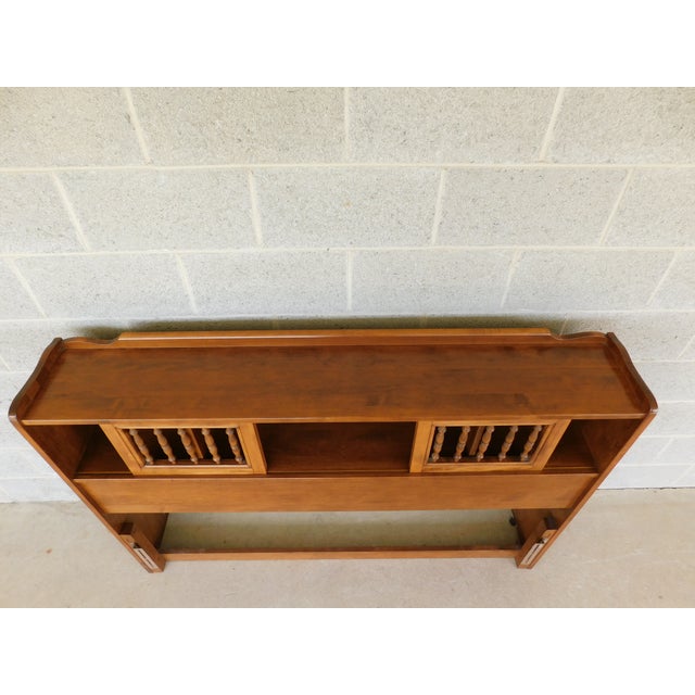 Traditional Ethan Allen Heirloom Nutmeg Full Size Maple Bookshelf Headboard For Sale - Image 3 of 9