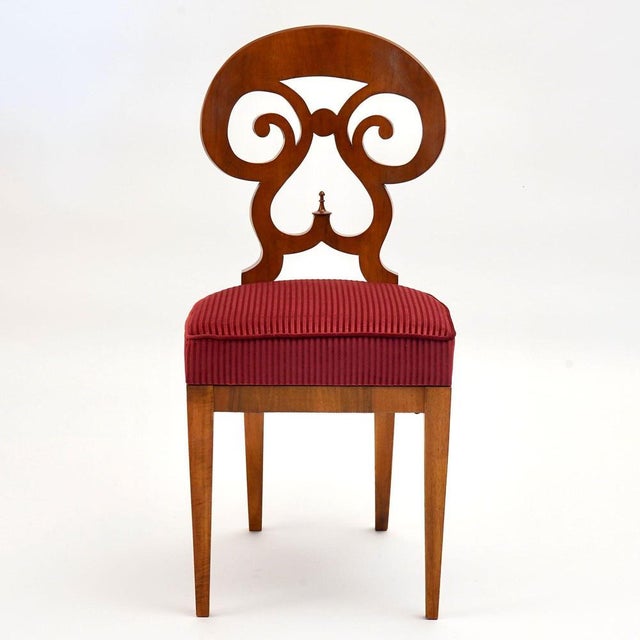 Biedermeier Dining Chairs in Walnut by Silvio Piattelli, Set of 8 For Sale - Image 6 of 18