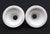 Traditional Pair of Vintage Plain White Ceramic Faucet Covers For Sale - Image 3 of 4