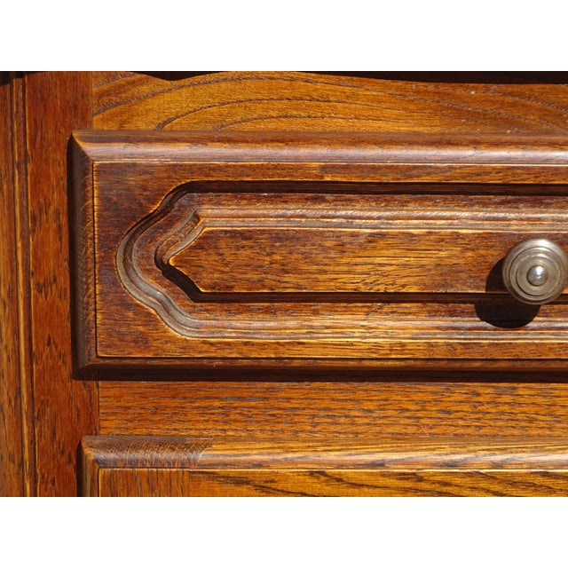 Vintage Rustic Dark Oak Buffet, 1980s For Sale - Image 12 of 18