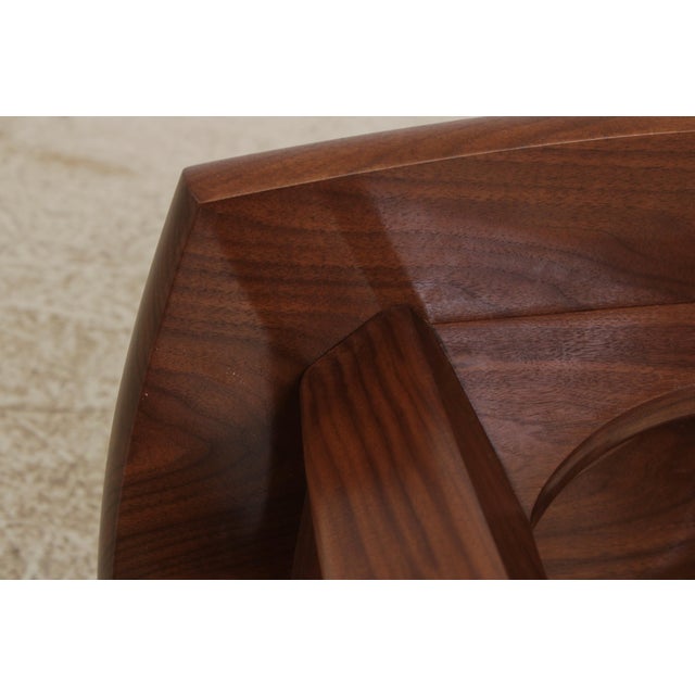 Mid Century Modern Walnut Table or Stool For Sale - Image 12 of 12
