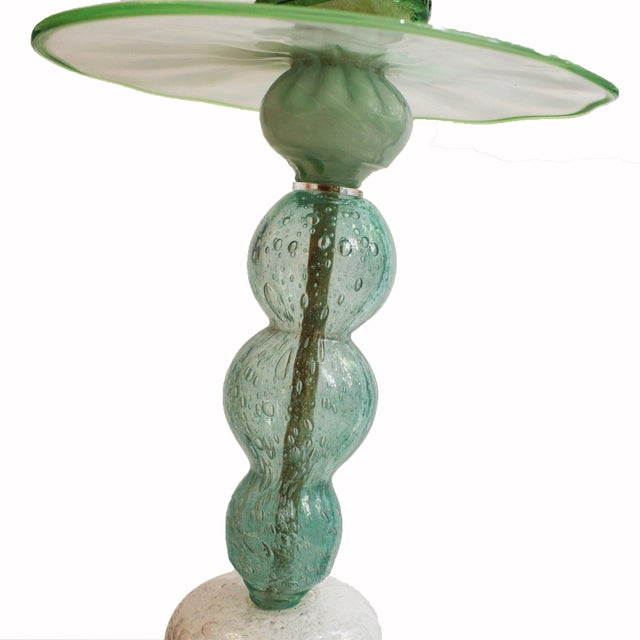 2000 - 2009 Modernist Sculptural Green, Pink and Amber Glass Floor Lamp, 2000 For Sale - Image 5 of 10