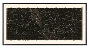 Reproduction Large Black Star Atlas Map Print