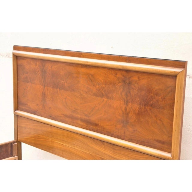Vintage Mid Century Modern Art Deco Walnut Full Size Bed Frame by Joerns Bros For Sale In Philadelphia - Image 6 of 10