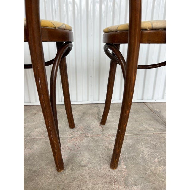 Brown Mid 20th Century Bentwood Cafe Chairs, Wooden, Vintage - Set of 4 For Sale - Image 8 of 12
