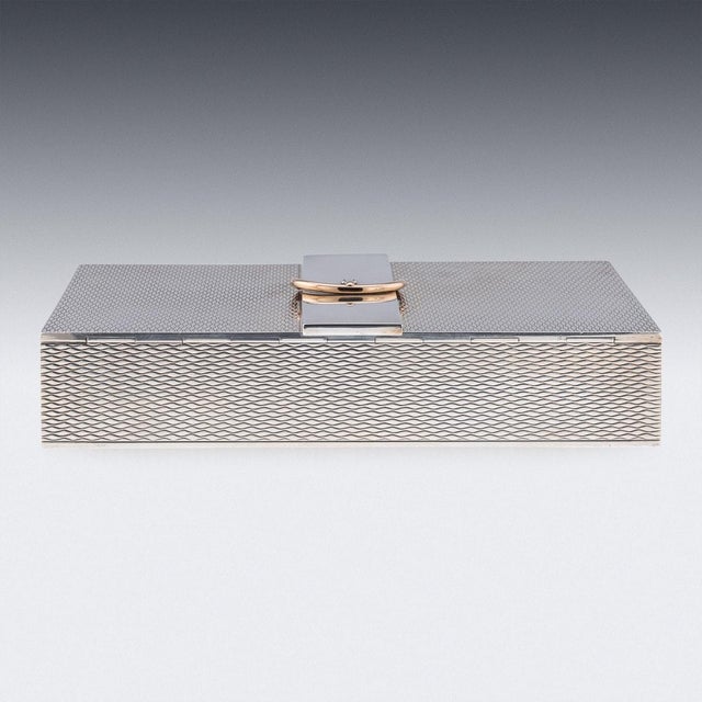 Vintage 20th Century French Silver Cigar Box from Hermès, 1970s For Sale - Image 13 of 18