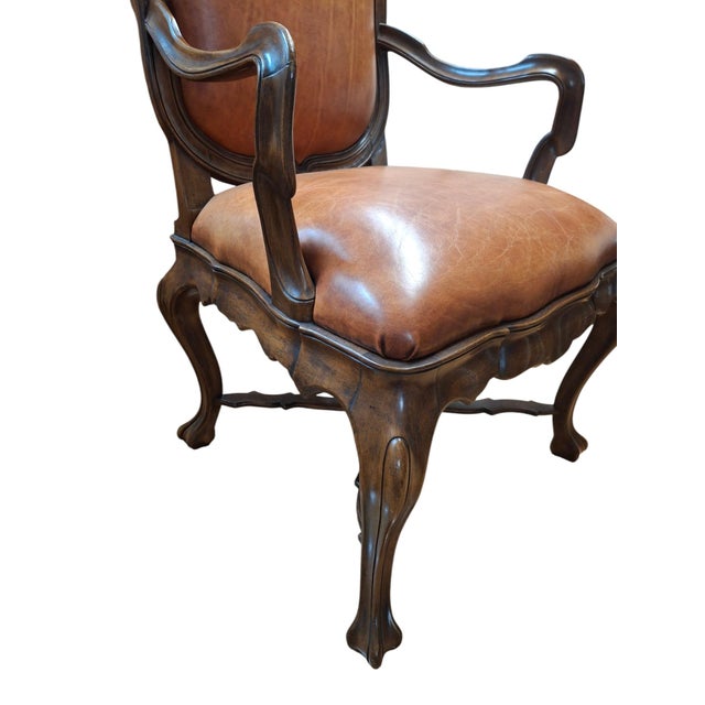 Pair of Large Venetian-Style Walnut Armchairs by Therien Studio Workshops For Sale - Image 4 of 11