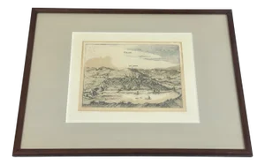 Petrus Bertius & Petrus Kaerius, Trier, Copperplate Engraving, 17th Century, Framed