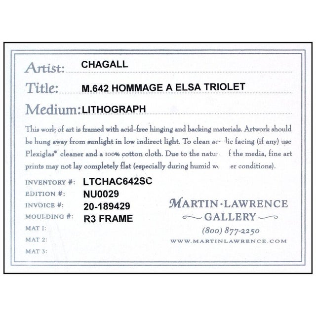 1970s 1970s Hommage a Elsa Triolet, Marc Chagall For Sale - Image 5 of 6