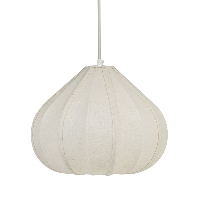 Zubeda Cotton Teardrop Pendant Lamp, Small For Sale In Los Angeles - Image 6 of 6