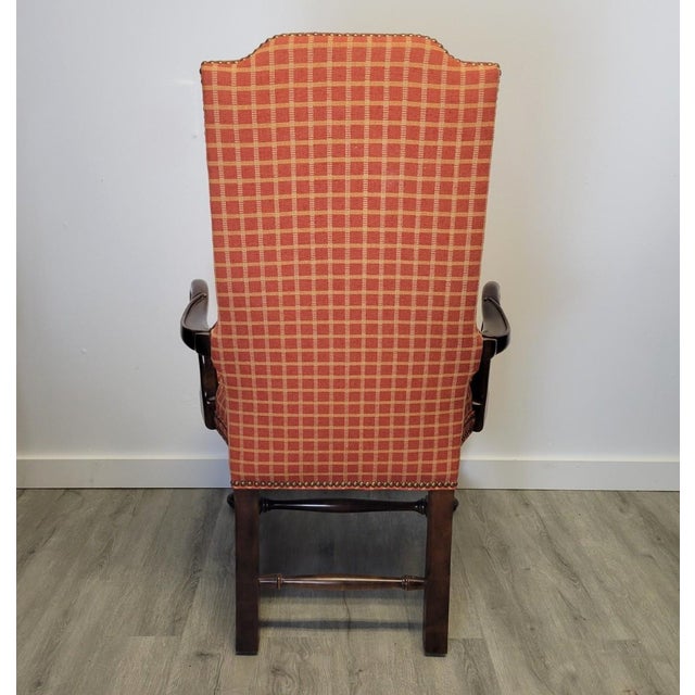 1970s Pair of Vintage Century Furniture French Louis XV Revival Walnut Armchairs With Nailhead Trim For Sale - Image 5 of 15