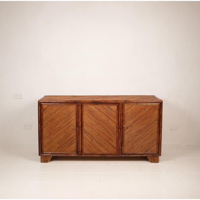 Southern Nurseries Rattan Sideboard from Vivai Del Sud, 1970 For Sale - Image 3 of 18