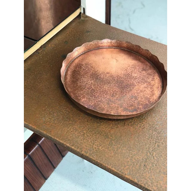 Vintage Wood and Copper Bar Cabinet by Luigi Scremin For Sale - Image 6 of 18