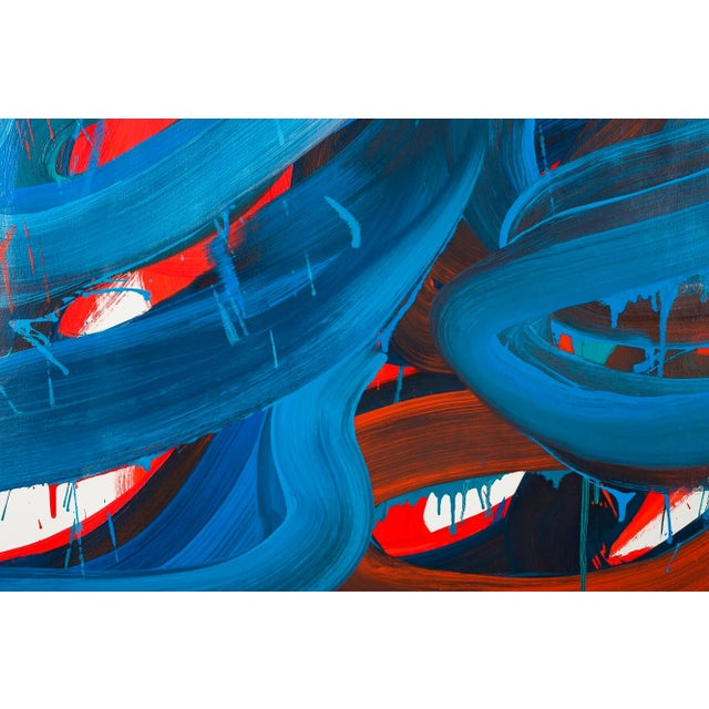 2020s Contemporary Abstract Oil on Canvas Painting "Swirl 3" by Leon Phillips For Sale - Image 5 of 9