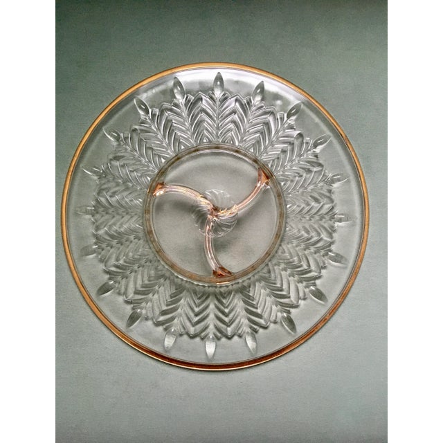 1950s Jeanette Glass Appetizer Platter For Sale In Jacksonville, FL - Image 6 of 10