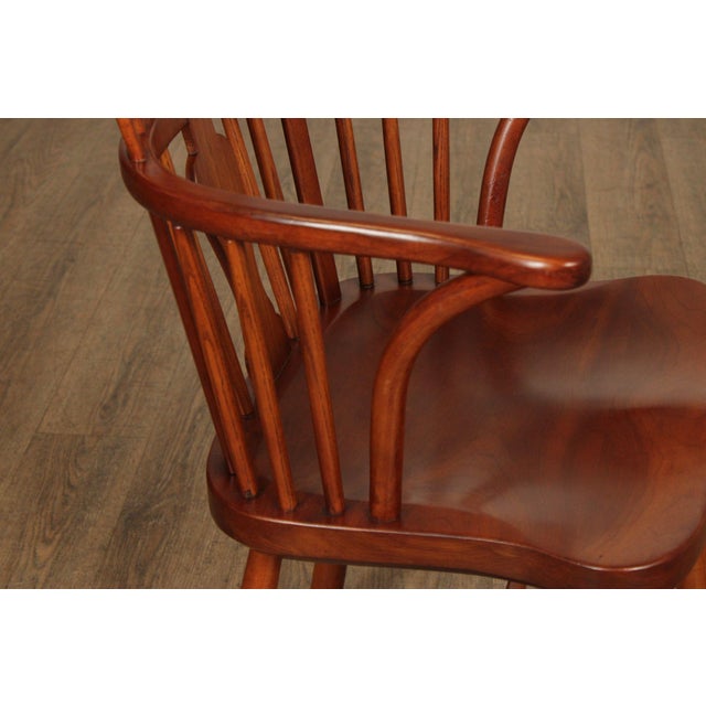 Wood Stickley Vintage Cherry Windsor Armchair For Sale - Image 7 of 12