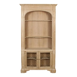 Bleached Mahogany Bookcase by Baker For Sale