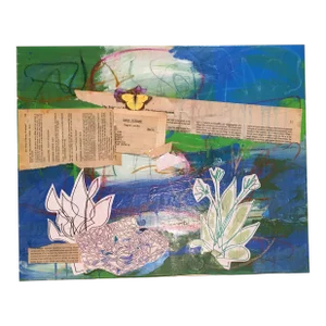 "My Aunt Martha" Contemporary Abstract Original Mixed Media Painting on Canvas by CL Auker