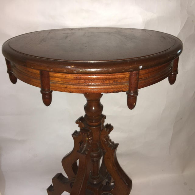 Beautiful Vintage Mahogany? Side Table & Iron Casters Chairish