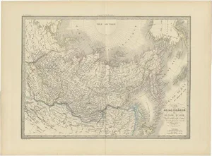 Antique Map of Siberia by Lapie, 1842