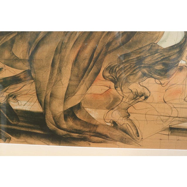 Claude Weisbuch, Surrealist Scene, 1972, Lithograph, Framed For Sale - Image 15 of 17