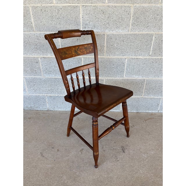 Description: L. Hitchcock Riverton Harvest Maple Side Chair. In Very Good Vintage Furniture Condition. Normal Age Wear,...