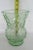 Hoosier Glass Co Green Depression Glass Pebble Rippled Vase For Sale - Image 4 of 11