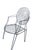 Dark Gray Modernist 3 Piece Iron Patio Furniture Set With Rose Pattern For Sale - Image 8 of 15