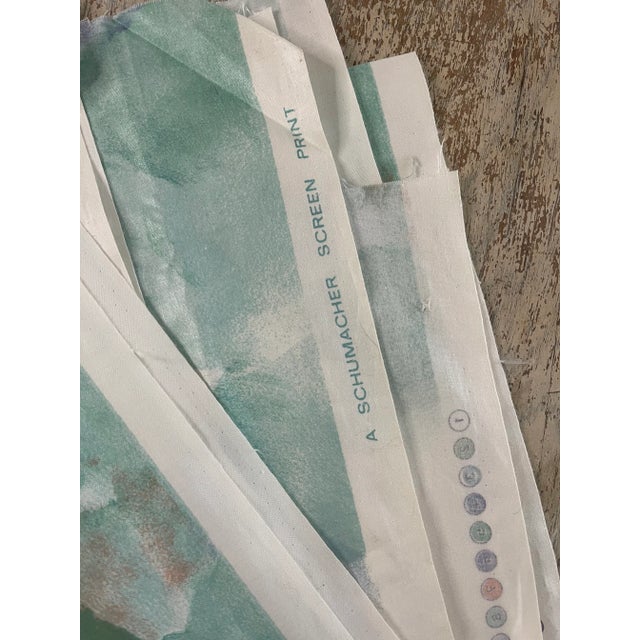 Schumacher Vintage Shumacher Pastel Floral Screen Print Fabric- 4 Yard Remnant For Sale - Image 4 of 9