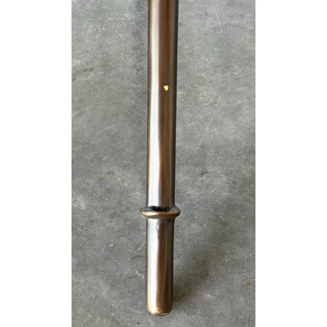 Gabby "Davenport" Cerused Mindi Wood Dining Table on Iron Faux Bamboo Base For Sale - Image 9 of 11