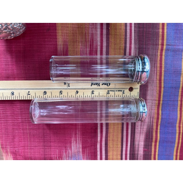 Antique Sterling &Crystal Dresser Set For Sale - Image 11 of 13