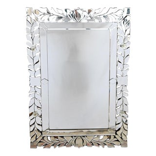 Art Nouveau Style Floral Wall Mirror, 1920 For Sale