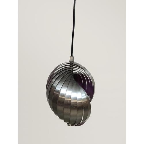 Beautiful and rare vintage design twirl pendant lamp. A design by the Frenchman Henri Mathieu. Country of origin: France....