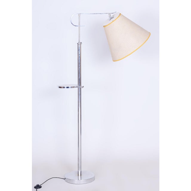 1920s Art Deco Floor Lamp in Chrome, Czechia, 1920s For Sale - Image 5 of 11