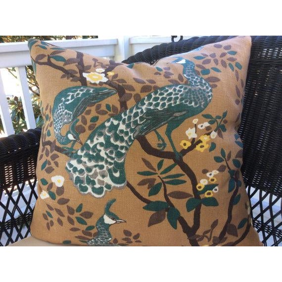 Dwell Studios Pillows In Turquoise Brown Vintage Plume A Pair Chairish