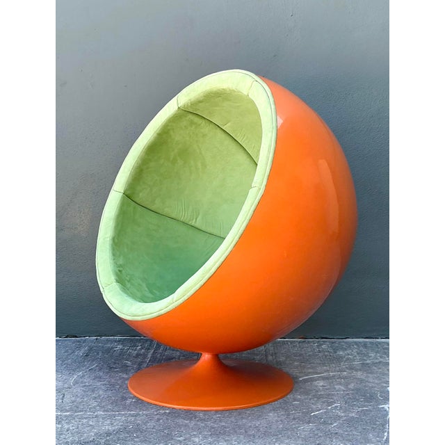 Mid-Century Modern Vintage 70s Ball Chair After Eero Aarnio For Sale - Image 3 of 12
