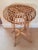 Vintage Rattan Bamboo Round Plant Stand For Sale - Image 10 of 11