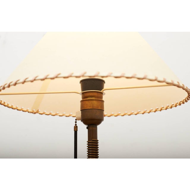 Table Lamp with Brass Base by Arthur Streit, 1930s For Sale - Image 6 of 14