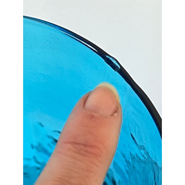 Vintage Italian Empoli Blue Apothecary Pedestal Jar For Sale - Image 10 of 10